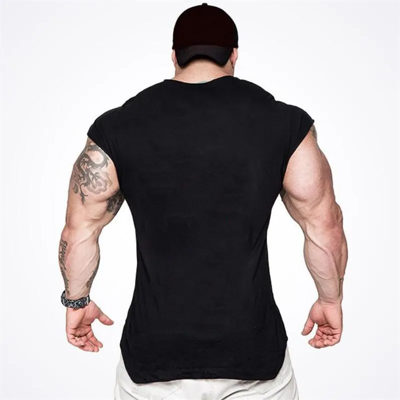 Muscleguys Summer Märke Gymkläder Tight Vest Mens Fitness Ärmlös Skjorta Homme Gym Tank Top Men Workout Muslce Top 210421