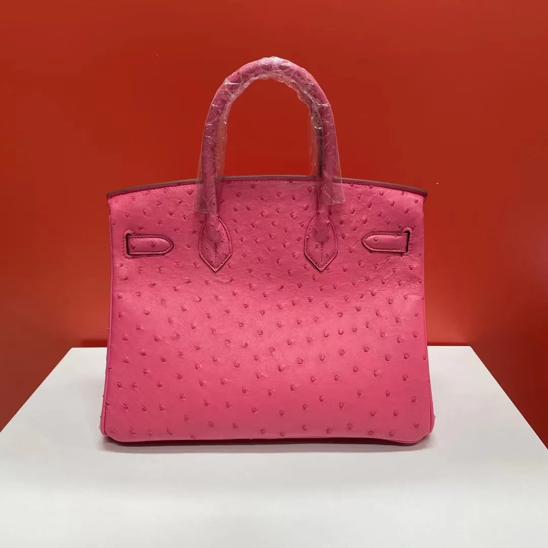 Классическая мода Женщина -торговая сумка дизайнер искренний страусист