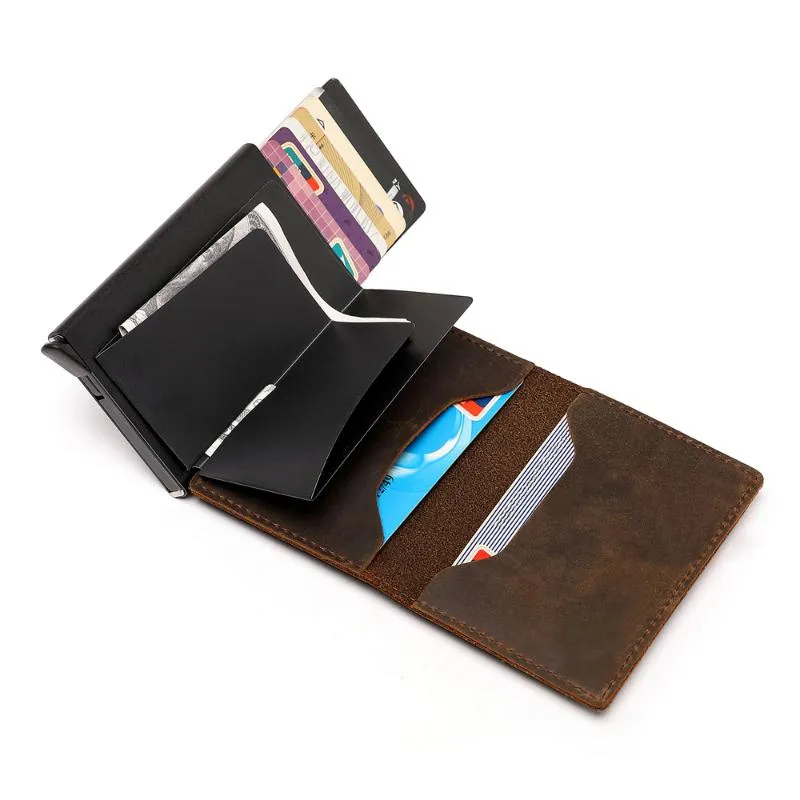 محفظة Apple's Apple's Vintage Genuine Wallet Wallet Airtags Case Business Men Pank حامل ل 8 بطاقات 252 أ