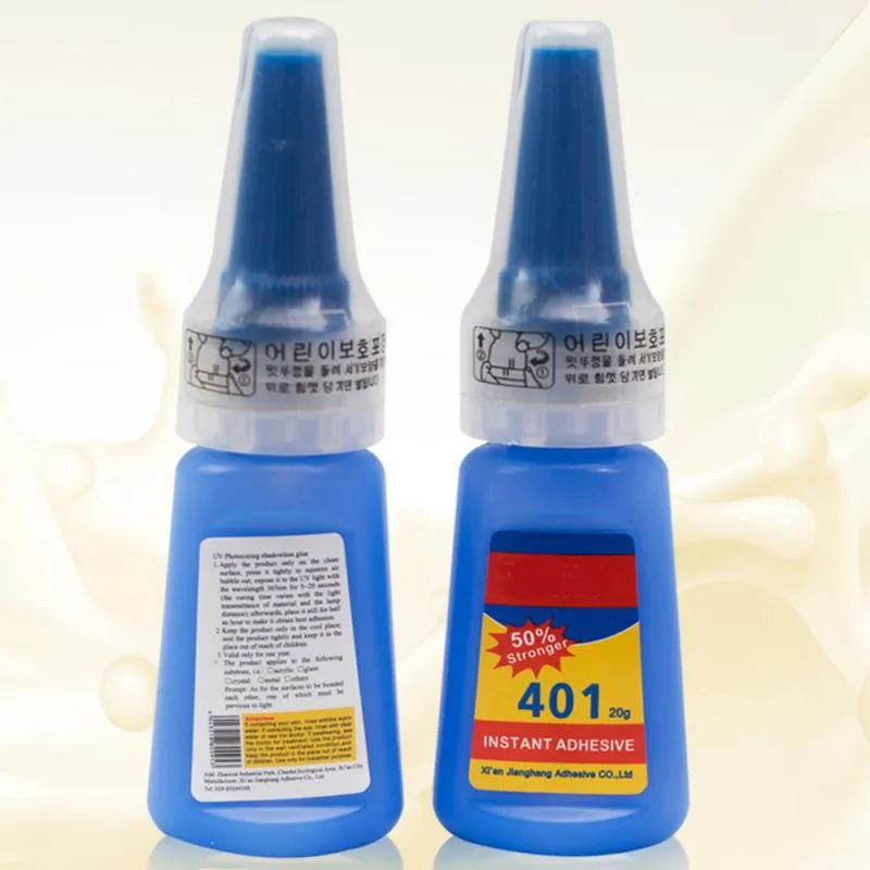 401 Super Nails Glue for DIY Craft PVC Glue Glue Mose Bottance Bottans for Home Accessories Office Supplies Nails Art4464556