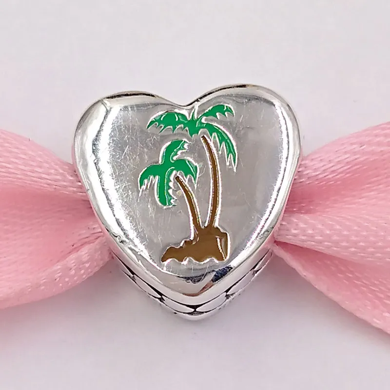 Argent noir vendredi bijoux deal making kit pandora Florida Exclusive Palm Tree Heart DIY charme bracelets mexicains cadeau d'anniversaire pour son collier de perles de chaîne de femmes