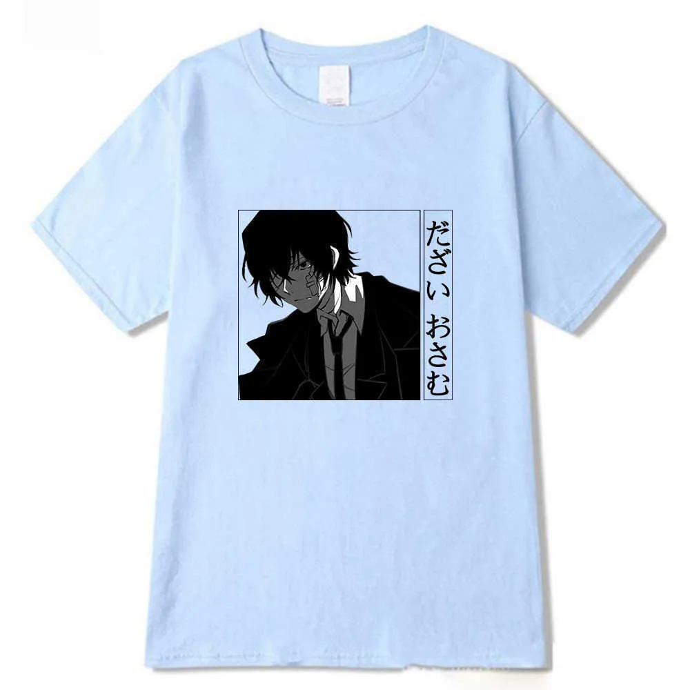 Bungo Stray Dogs Dazai Osamu Donna Estate Casual Magliette Harajuku Stile coreano Graphic Top New Kawaii Manica corta T-shirt X0621