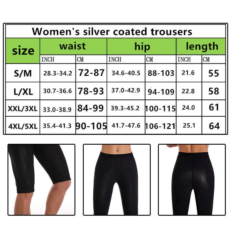 Abnehmen Hosen Neopren Taille Trainer Schweiß Sauna Shaper Frauen Bauch Thermo Leggings Fitness Workout 211218