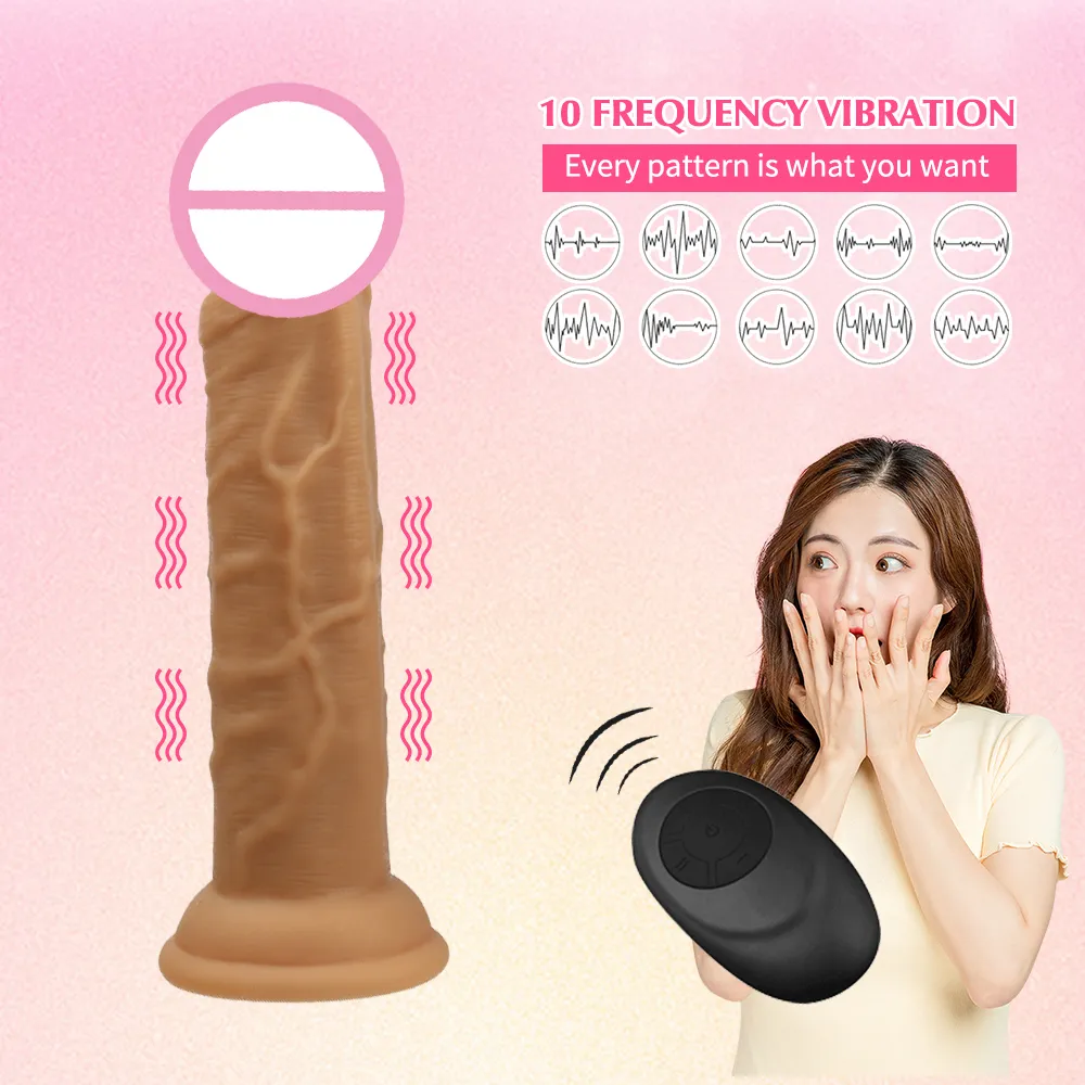 Massage télécommande gode vibrateur sensation de peau pénis 10 Modes masturbateur féminin vagin stimulateur de point G jouets sexuels pour adultes pour femme