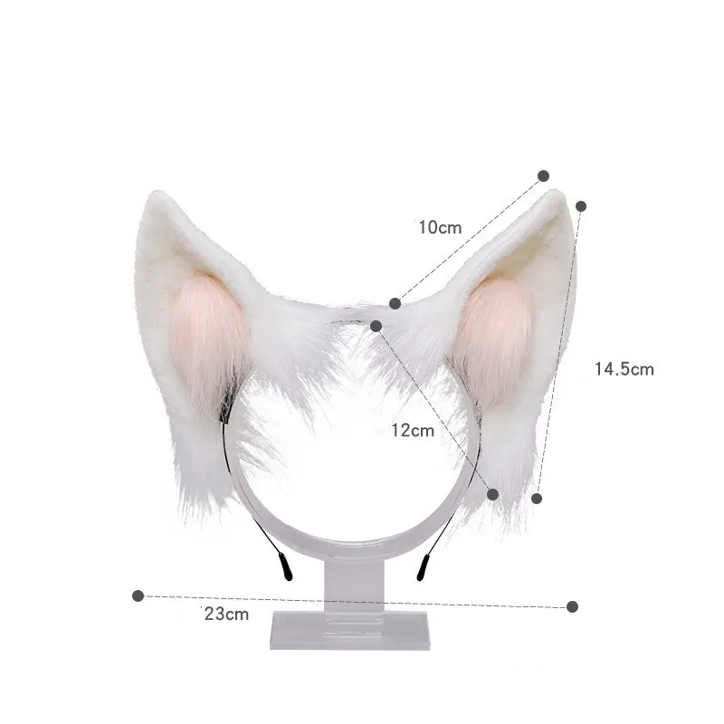 カワイイ女性女子ハロウィーンシミュレーションバニー耳ヘッドバンドコスプレアニメぬいぐるみフォックスアニマルイヤーKCロリータヘアアクセサリー2377