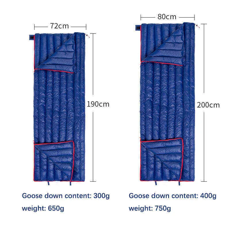 Ultralight Sleeping bags Portable Goose Down Sleeping Bag Waterproof Splicable Double Sliping Bag Camping Sleeping Bag Duvet 211226134203