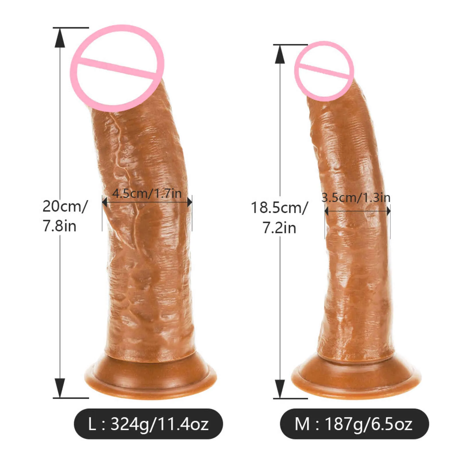 Strapon Realistic Dildo le donne Skin Senno enormi masturbatori del pene Dildos Dildos Belt Aspirazione Clitoride Stimolazione Sex Toys3884200