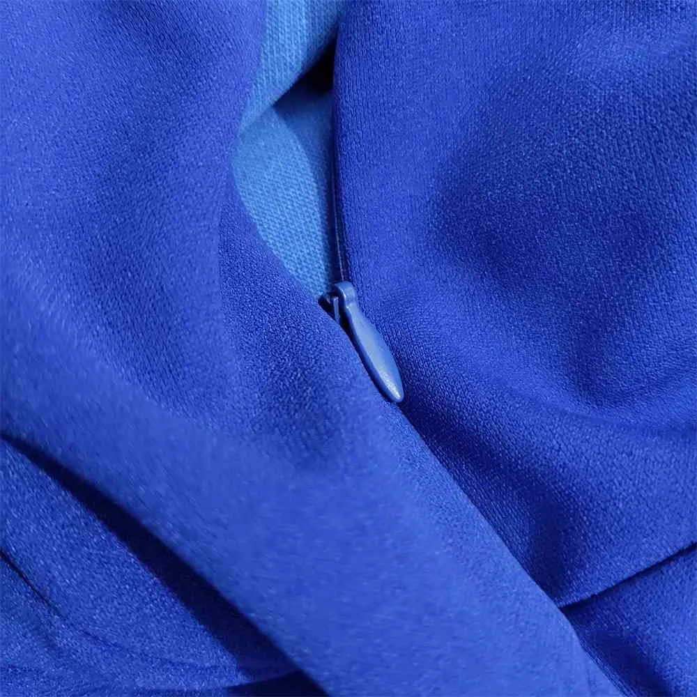 Een schouder sexy jumpsuit ruche partij vrouwen gelegenheid elastische lente zomer blauwe algemene slanke bodysuit vrouwelijke plus size XL 210416