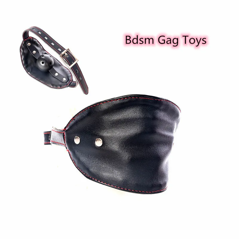 BDSM Bondage Boule bouche Gague dure avec harnais en cuir pour les contentions d'esclaves fétiches femmes hommes gay couples flirt 2107221467401