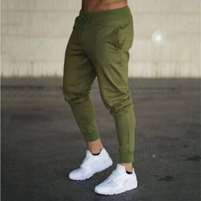 Marka Siłownie Spodnie Mężczyźni Kulturystyka Joggers Joggers Spodnie Oddychające Track Męskie Pocket Pantalon Homme Jogger Hombre 210421