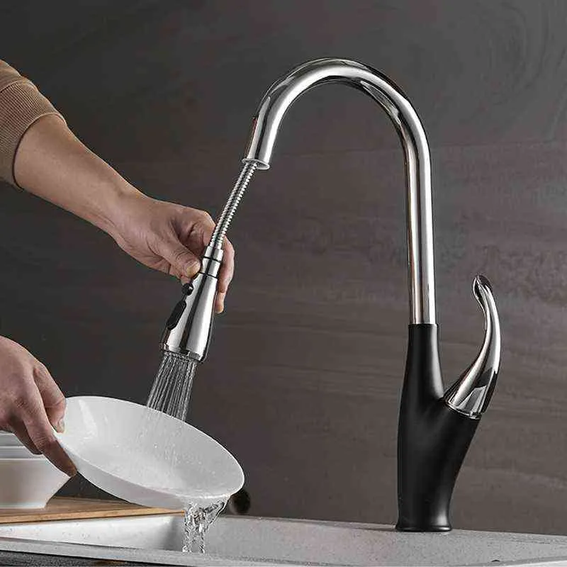 Touch Kitchen Faucets Crane for Sensor Kitchen 360 Rotatble سحب الحنفيات الحنفية الذكية التحكم في اللمسات.