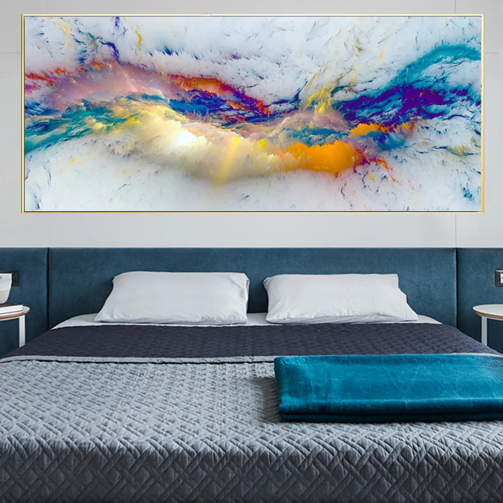 Colorful Clouds Abstract Oil Painting Think Independe Posters and Prints Landscape Art Canvas Painting Wall Art Picture for Living3487697