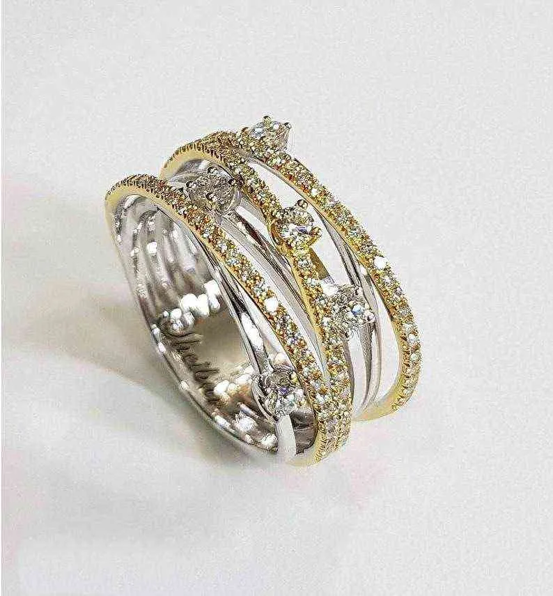 Bague en diamant pour femmes, or 14k, 3 couleurs, topaze, 1 pierre précieuse, Bizuteria Anillos, argent 925, bijoux de fiançailles, Rings6468748