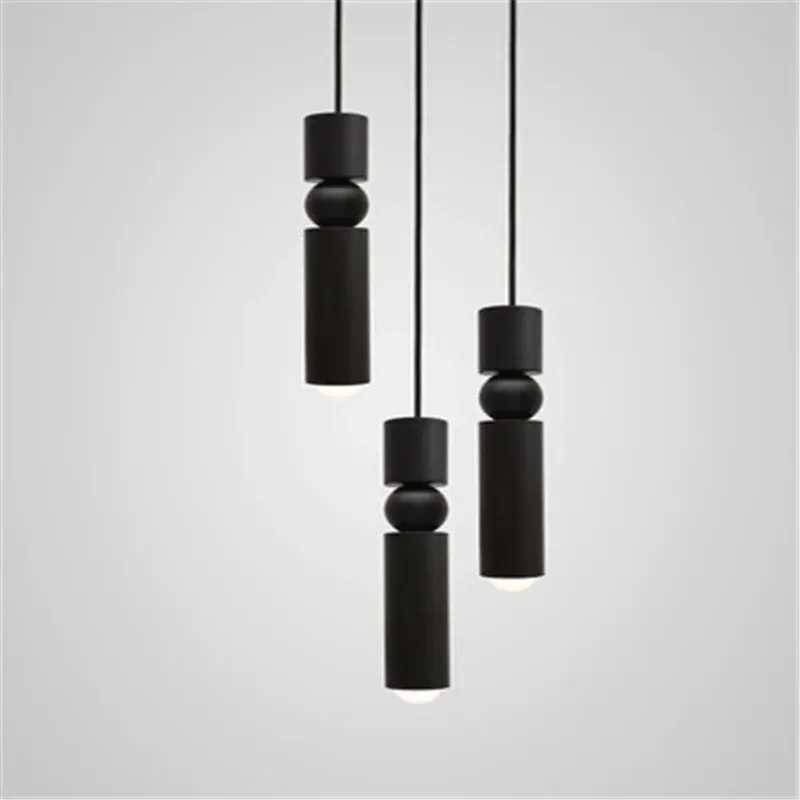 Lampes suspendues Nordic Chrome Laiton Métal Design LED Lumière Pour Chambre Chevet Étude Allée Cuisine Luminaires271d