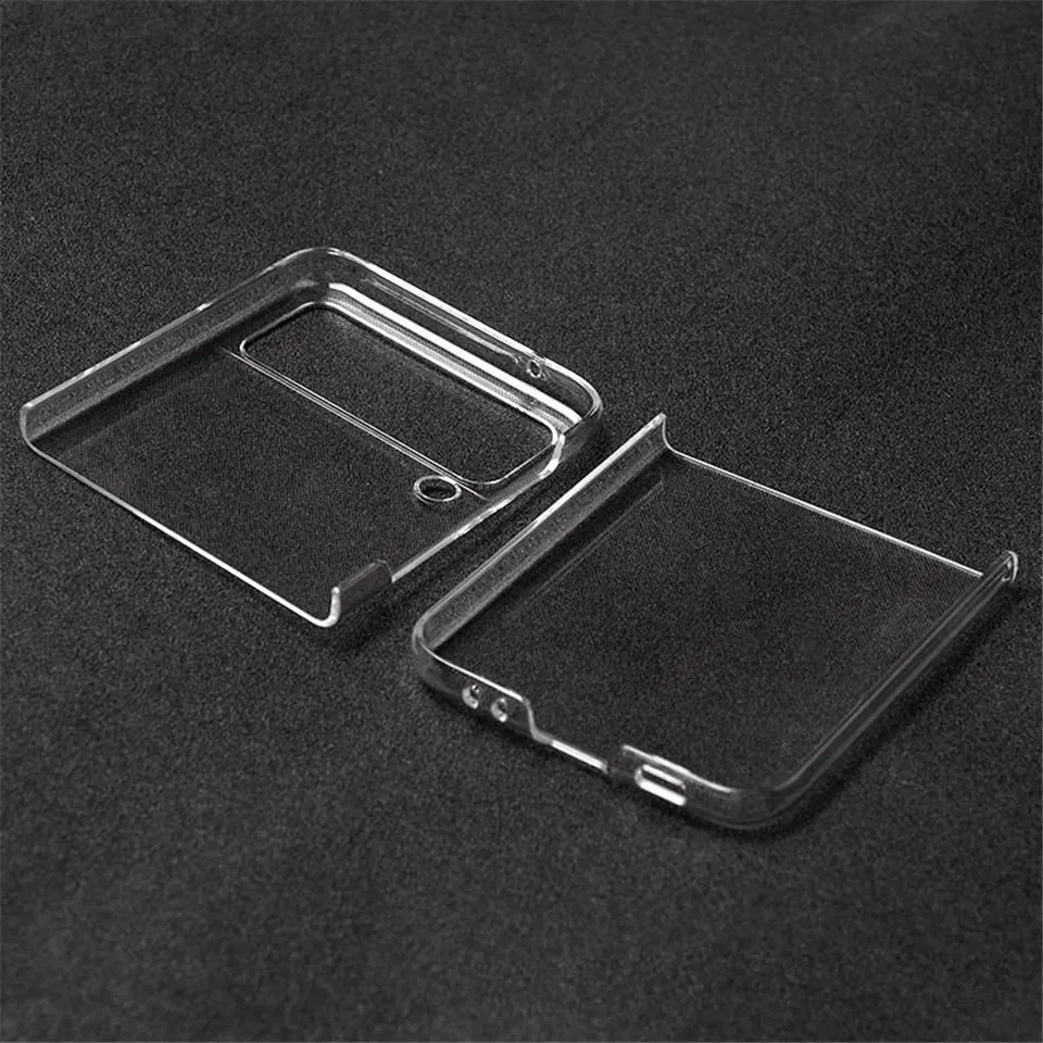 Transparente Schutzhüllen für das Galaxy Z Flip 3 5G, Hart-PC, stoßfest, Rückseite, Stoßstangenschale für Samsung Galaxy Z Flip3