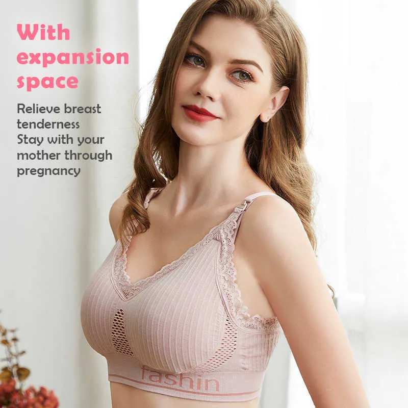 2020 Soutien-gorge d'allaitement de maternité Couverture d'allaitement fine et respirante pour femmes enceintes Sous-vêtements de grossesse Pompage Soutien-gorge de sommeil Y0925