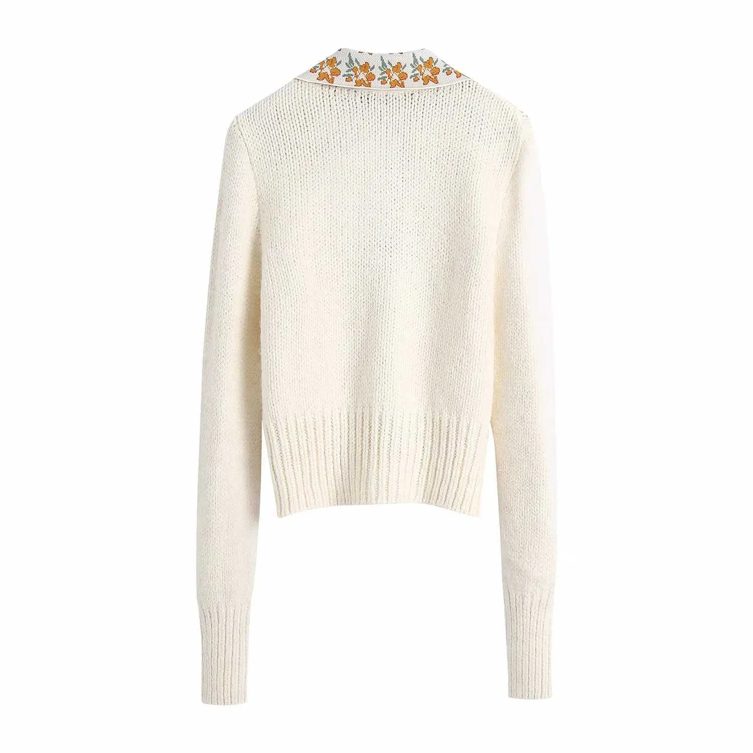 Za kobiety moda kwiatowy druk dzianiny kardigan vintage z długim rękawem patchwork sweter kurtka + pas piersiowy Top 2-częściowy Xitimeao 210602