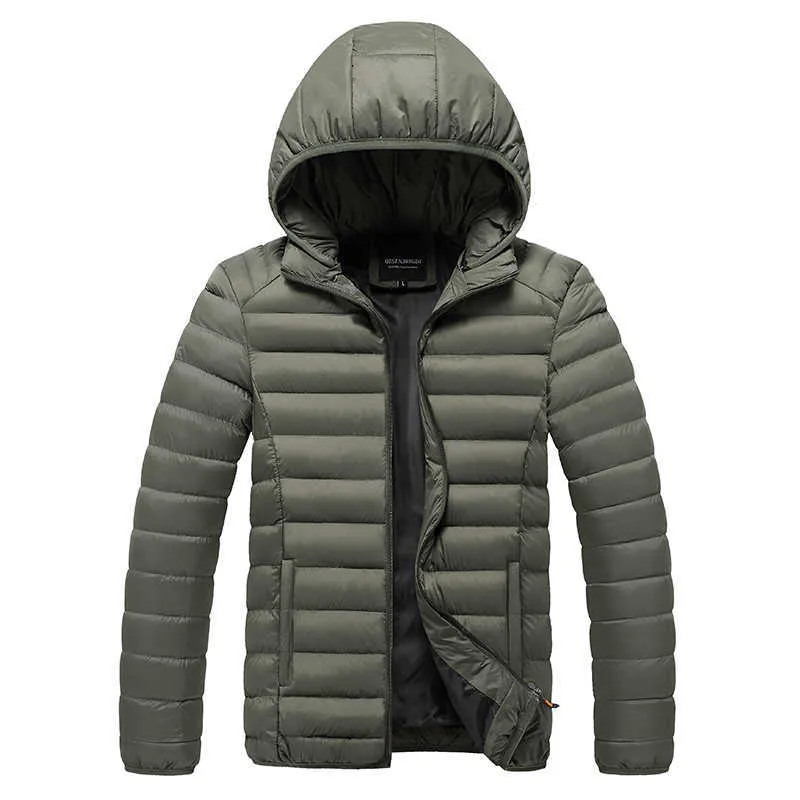 男性2021冬の新しいカジュアルな暖かい厚い防水ジャケットパーカーコート男性の外装のファッションポケットウィンドルーフハットパーカージャケットホットx0621