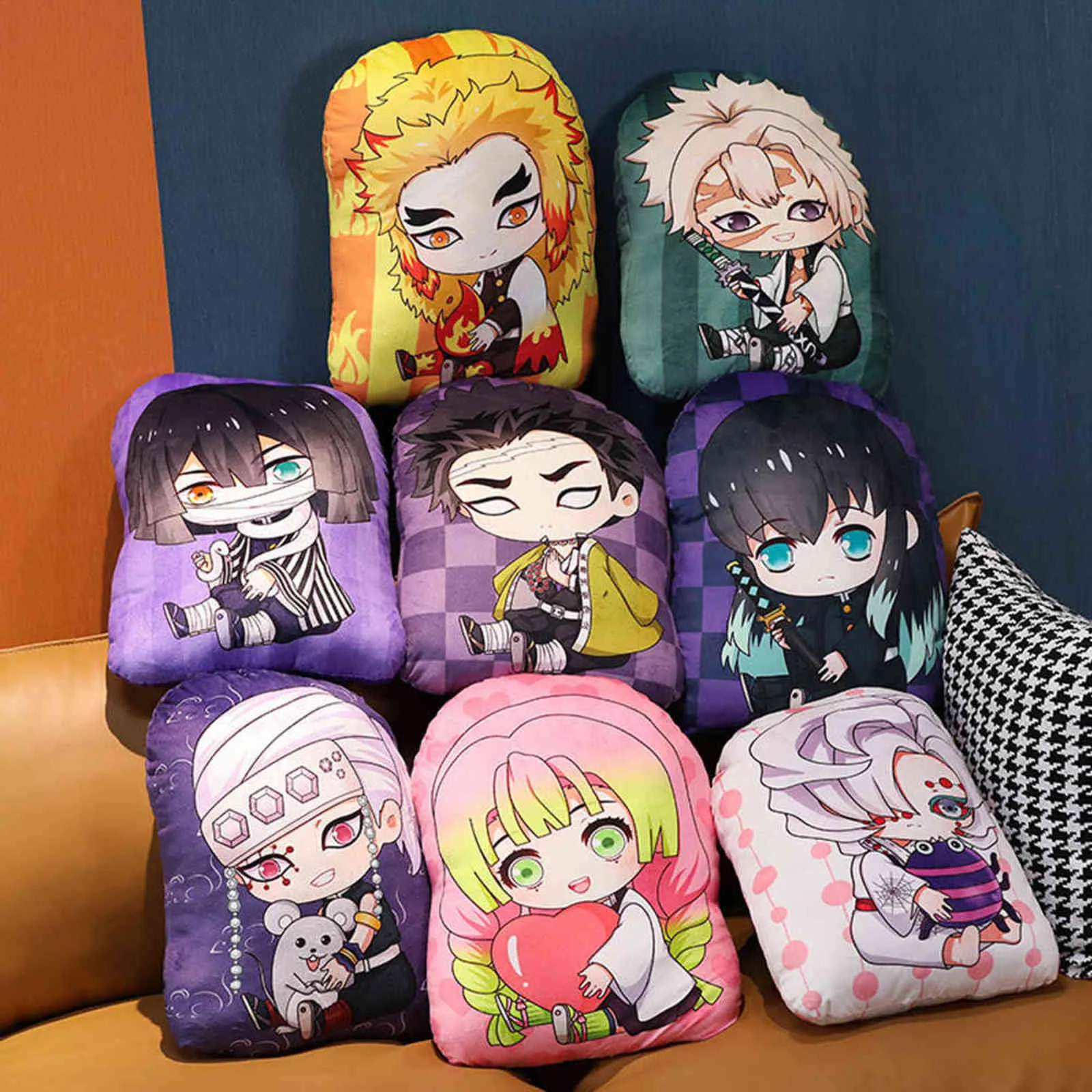 35/45CM Demon Slayer Kimetsu No Yaiba Kamado Tanjirou Kamado Nezuko Agatsuma Zenitsu Rengoku Kyoujurou Doux Peluche Oreiller Poupée Y211119