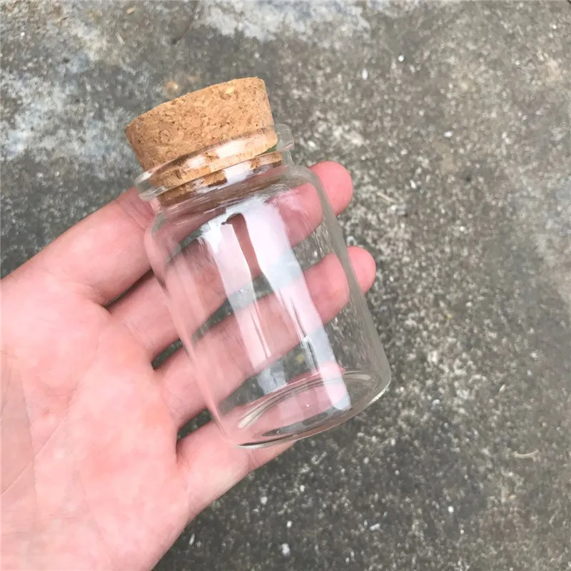 80ml Glass Bottles With Cork Small Transparent Mini Empty Glass Vials Jars Container Clear Food Botlles Eco-Friendly (4)