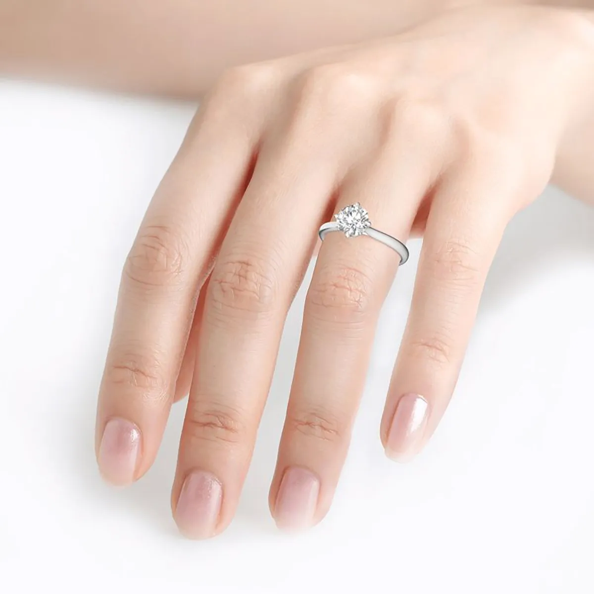 Муассанит женский 925 серебро оригинальный женский 1ct 6.5mm s D couleur VVS1 диамант обручальное кольцо