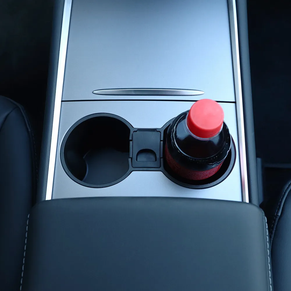 Nouvelle voiture boisson bouteille d'eau peut tasse Console centrale support de verre insérer pour Tesla modèle 3 Y 2021 accessoires de voiture