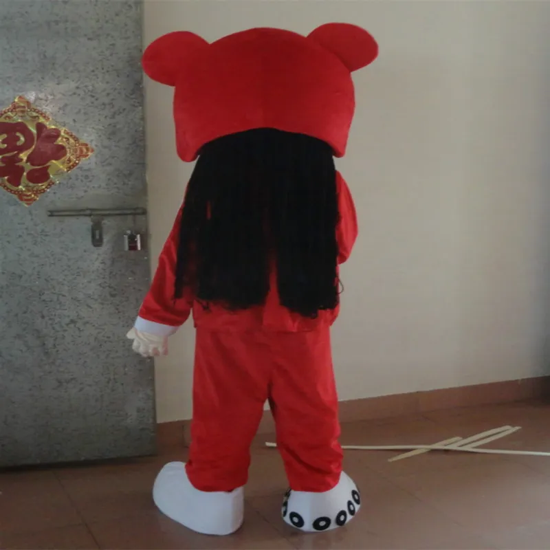 Disfraces de mascotas Disfraz de mascota de niña roja Traje de Halloween Juego de fiesta Trajes Ropa Publicidad Carnaval Navidad Festival de Pascua Adulto