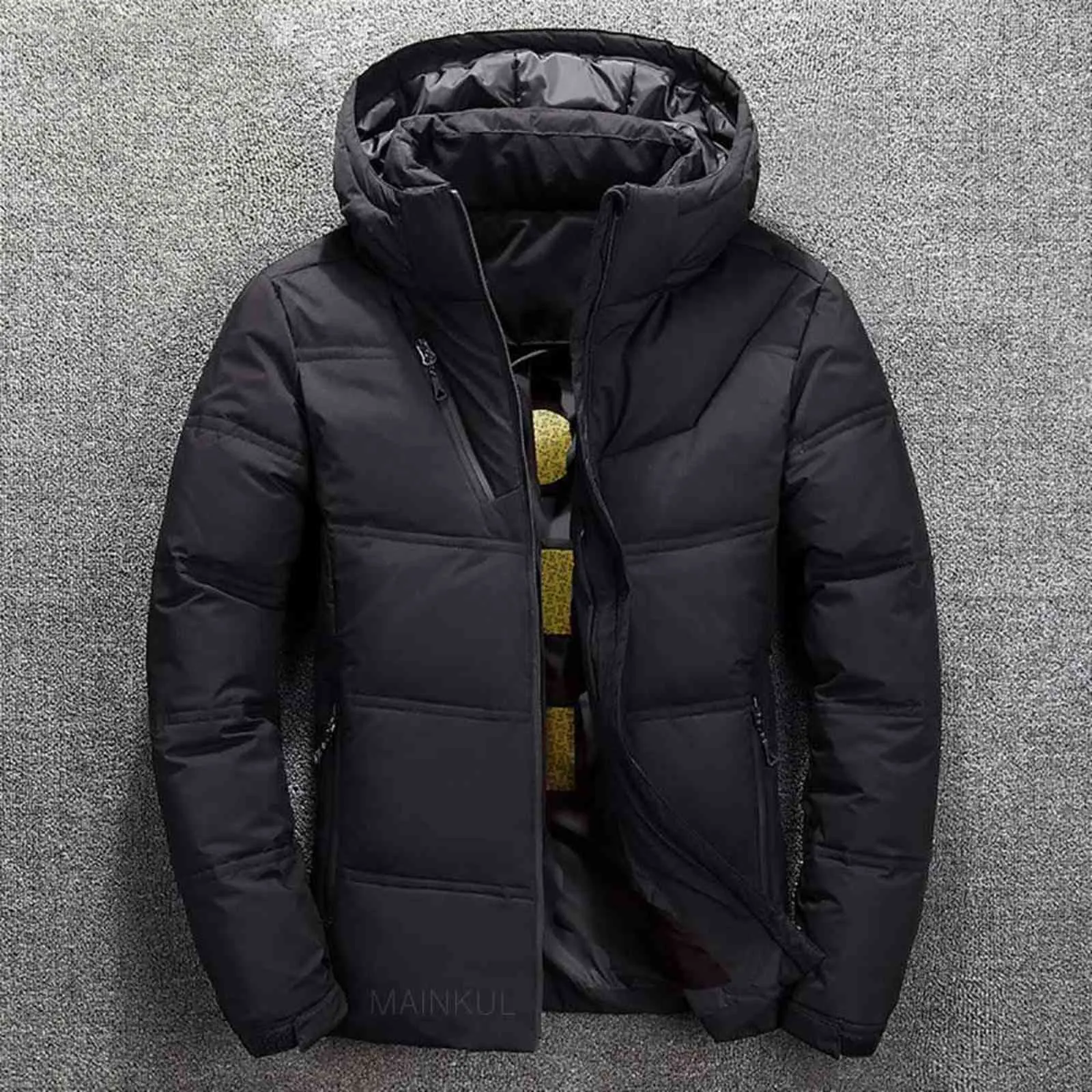 Winter Down Coats Warm Men Jacket Coat Casual Autumn Stand Collar Thick Hat White Duck Parka Male Men's Down Jacket With Hood 211104