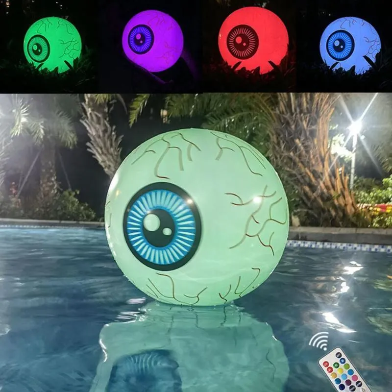 Party Decoration 16 tum Remote Control Pumpkin Eyeball Lysande Gift Light Toys Ring Halloween Up Toy Q8N4242U