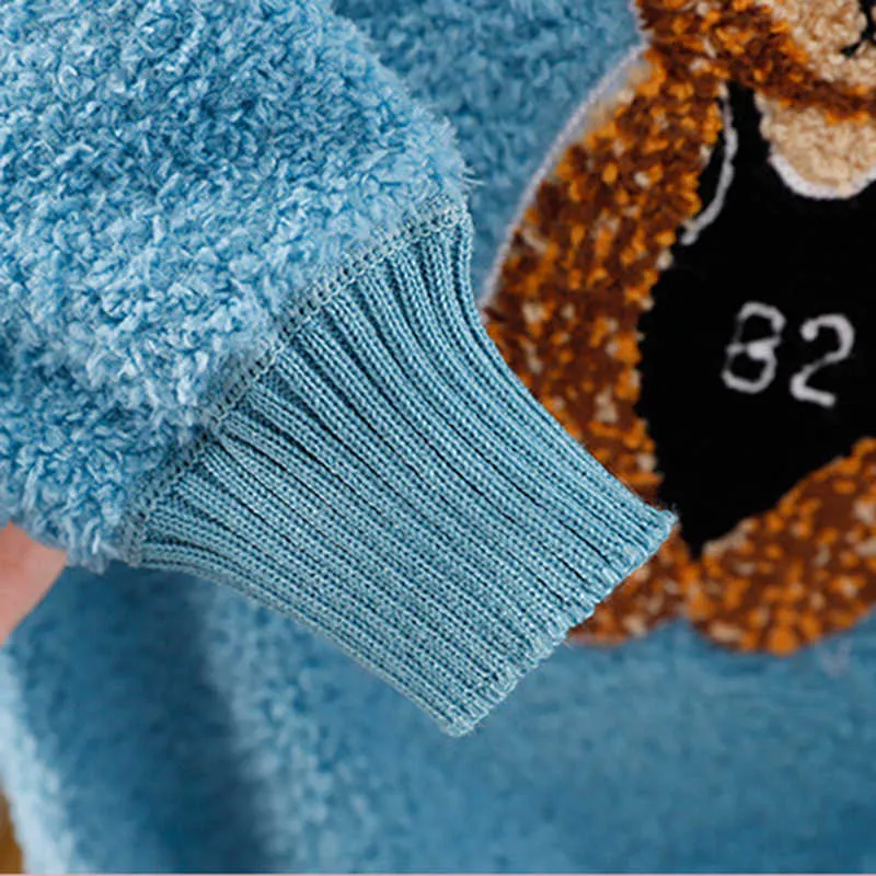 1 2 3 4 5 lat Dziewczynka Ubrania Jesień Zima Boys Cute Bear Sweter Dzianiny Unsex Casual O-Neck Sweter Dzieci Odzież Y1024