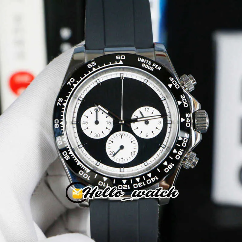 Designer Watches Cheap 116519 Quartz Chronogrpah Mens Watch Gray Black Subdial Steel Case gummiband Stoppur PXHW Discoun240R