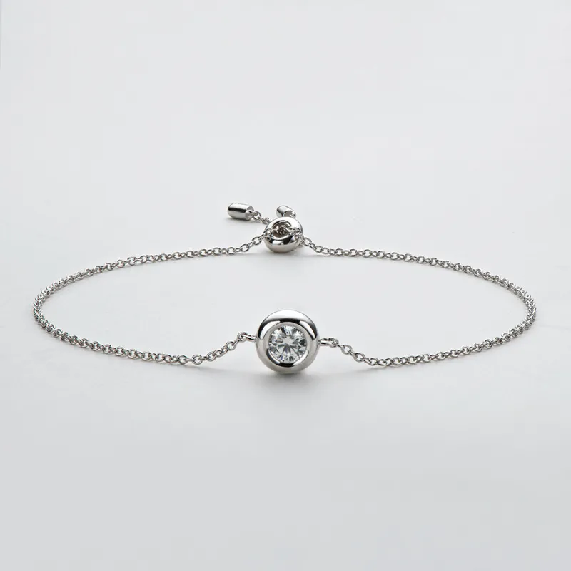 Echtes 0,5 ct Moissanit Armband 925 Sterling Silber Hohe Qualität Koreanische Mode Rose Gold Armbänder Für Frauen Hochzeit Schmuck GRA