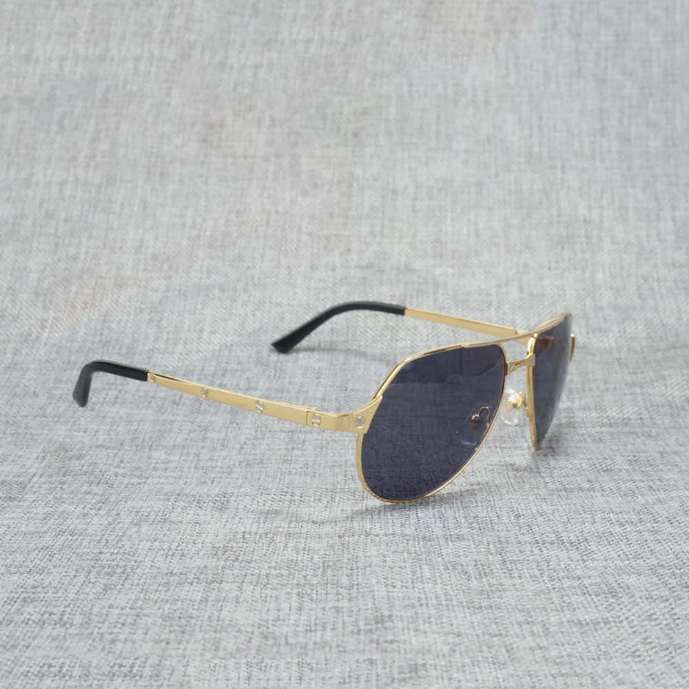 Occhiali da sole vintage Santos da uomo con doppio raggio ovale con rivetto occhiali da sole da donna club all'aperto con montatura in metallo Gafas Oculos Accessori1823112