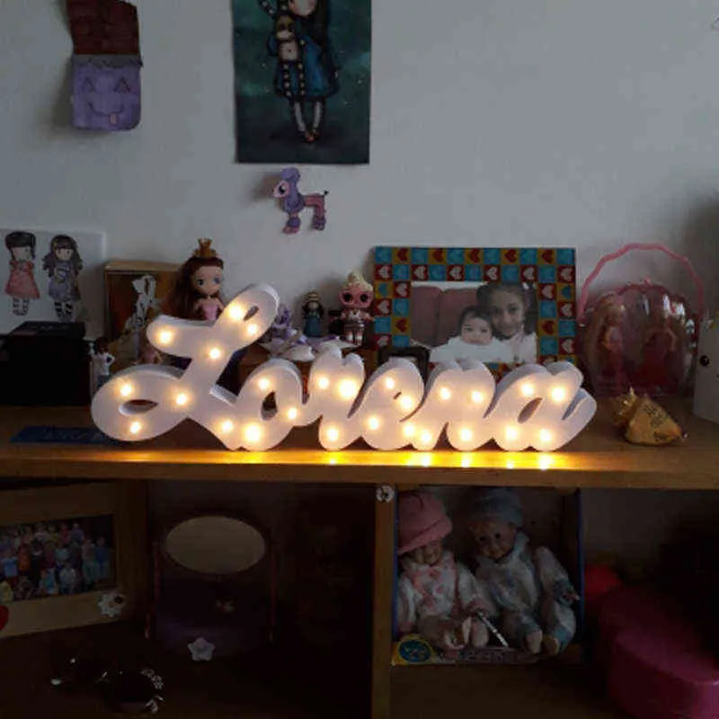 Personalized LED Light Sign Custom Name Night Lamp For Bedroom, Wall ...
