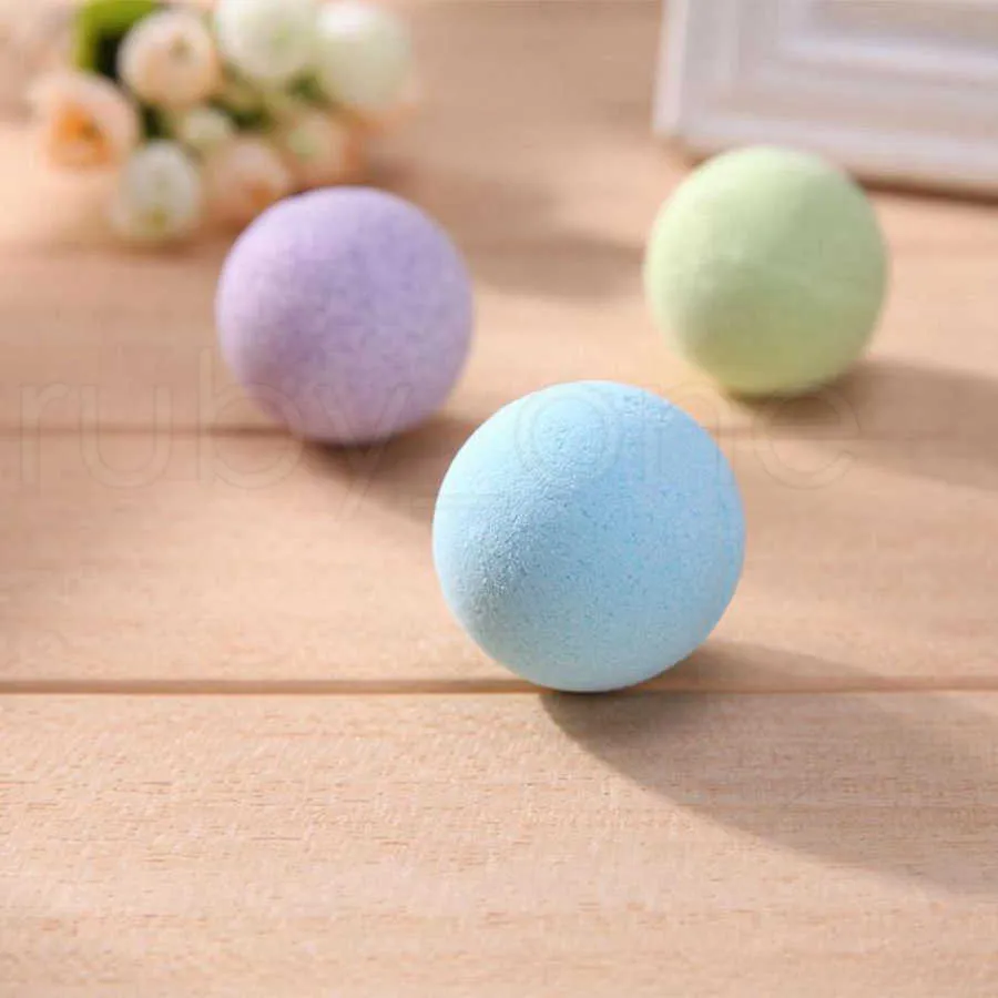 Bath Bombs Ball Organic Bath Bombs Bubble Salts Ball Essential Oil Stress Relief Exfoliating Vanilla Lavender Rose Flavor Salts Ball