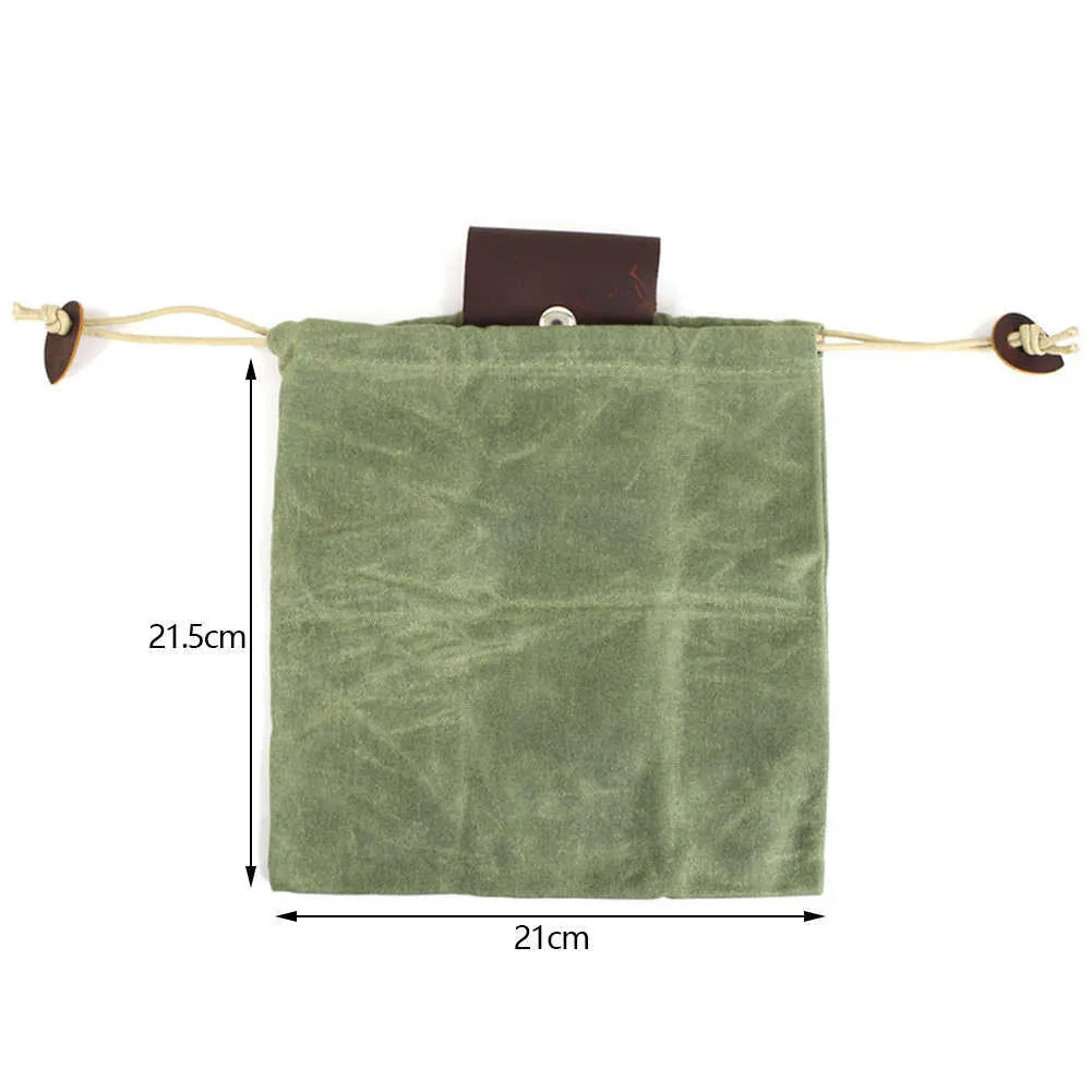 Cuir et toile Bushcraft Sac Canvas Pouche de nourriture pour la randonnée Camping Treasures Sequills Easy Looping Around Belts Bags2789134