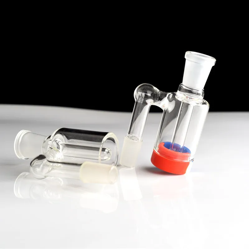 Rauchpfeifen 14MM Gelenkglas-Ölbrenner-Wasserbong für Dab-Rigs Aschefänger-Rauchkollektorfilter mit Silikonbox