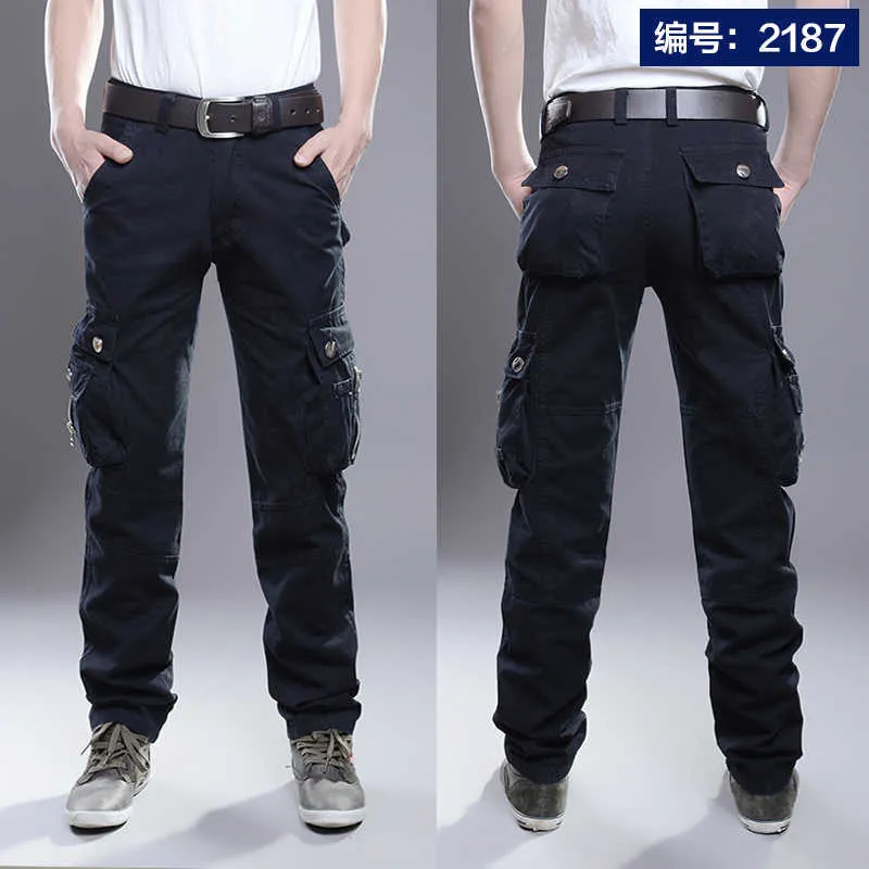 Cargo Pants Men Combat SWAT Army Military Pants Cotton Many Pockets Stretch Flexible Man Casual Trousers Plus Size 28- 38 40 211013