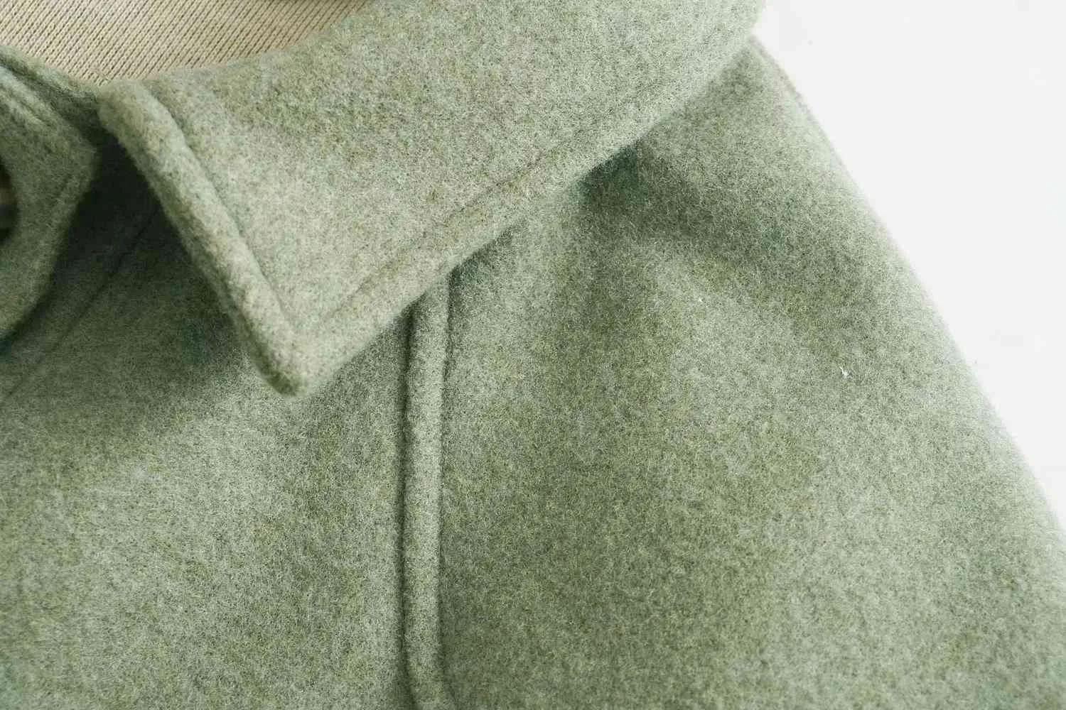 Chaqueta de lana para mujer Abrigo largo con cordones Otoño Invierno Outwear Single Breasted 210421