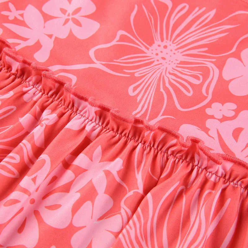 Корейский винтажный цветочный принт y2k милые юбки летние эстетические шикарные 90-х