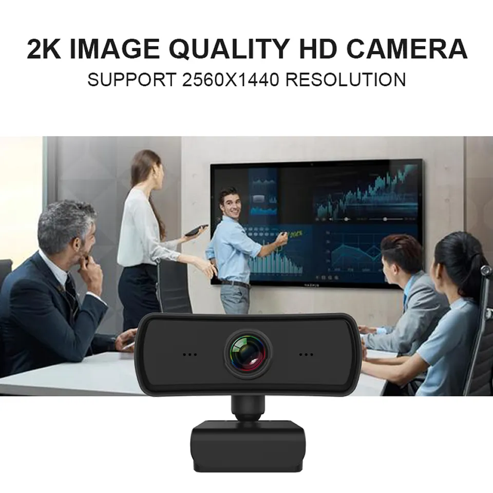 2K 2040 * 1080P Webcam HD Computer WebCamera con microfono Telecamere girevoli Live Stream Video Class Conference PC Gamer