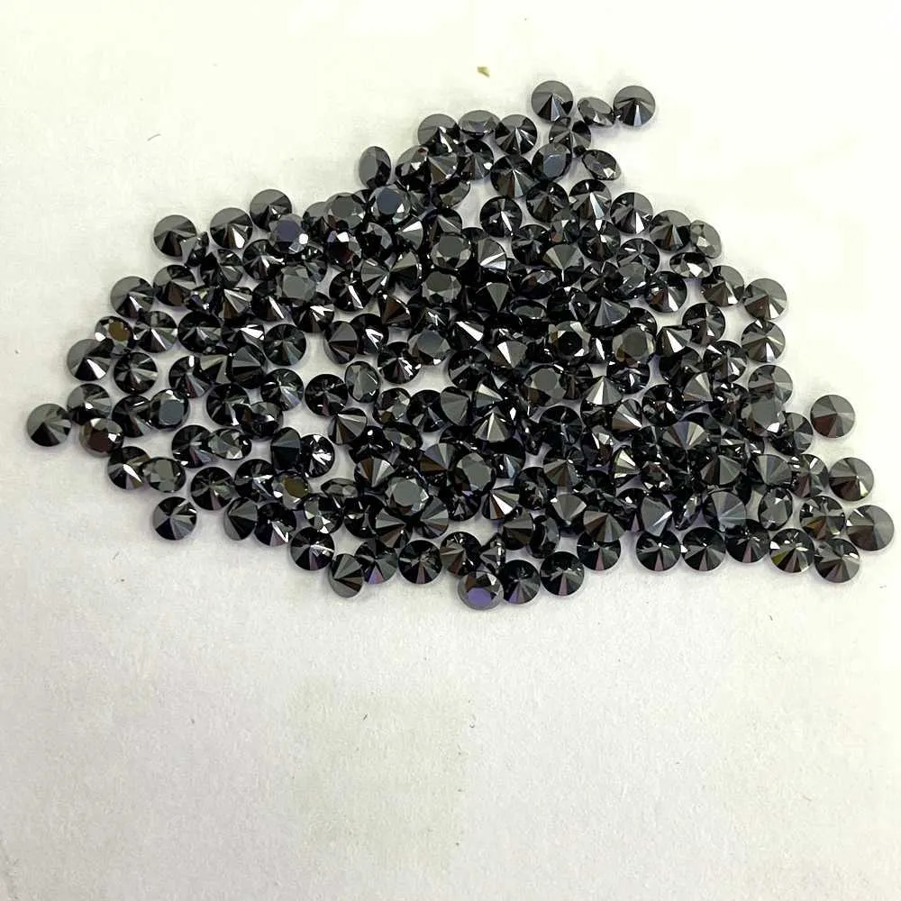 10 pièces 3.0mm Syntheti Lab couleur noire 1 carat 1 sac pierre précieuse Moissanite pour la fabrication de bijoux H1015