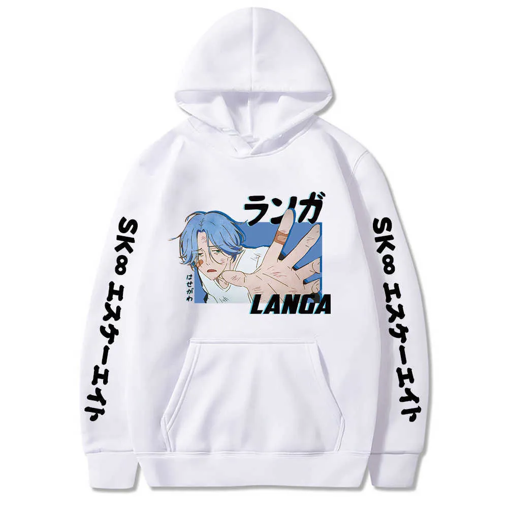 Nuevo Anime SK8 The Infinity Sudadera con capucha de gran tamaño Streetwear Hombres Mujeres Langa Hasegawa Imprimir Sudadera Kawaii Ropa Skateboard Boys Y0803