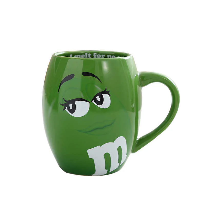 MM Beans Tazas de café Tazas de té y tazas Dibujos animados Linda expresión Marca Gran capacidad Drinkware Regalo de Navidad T200104305F