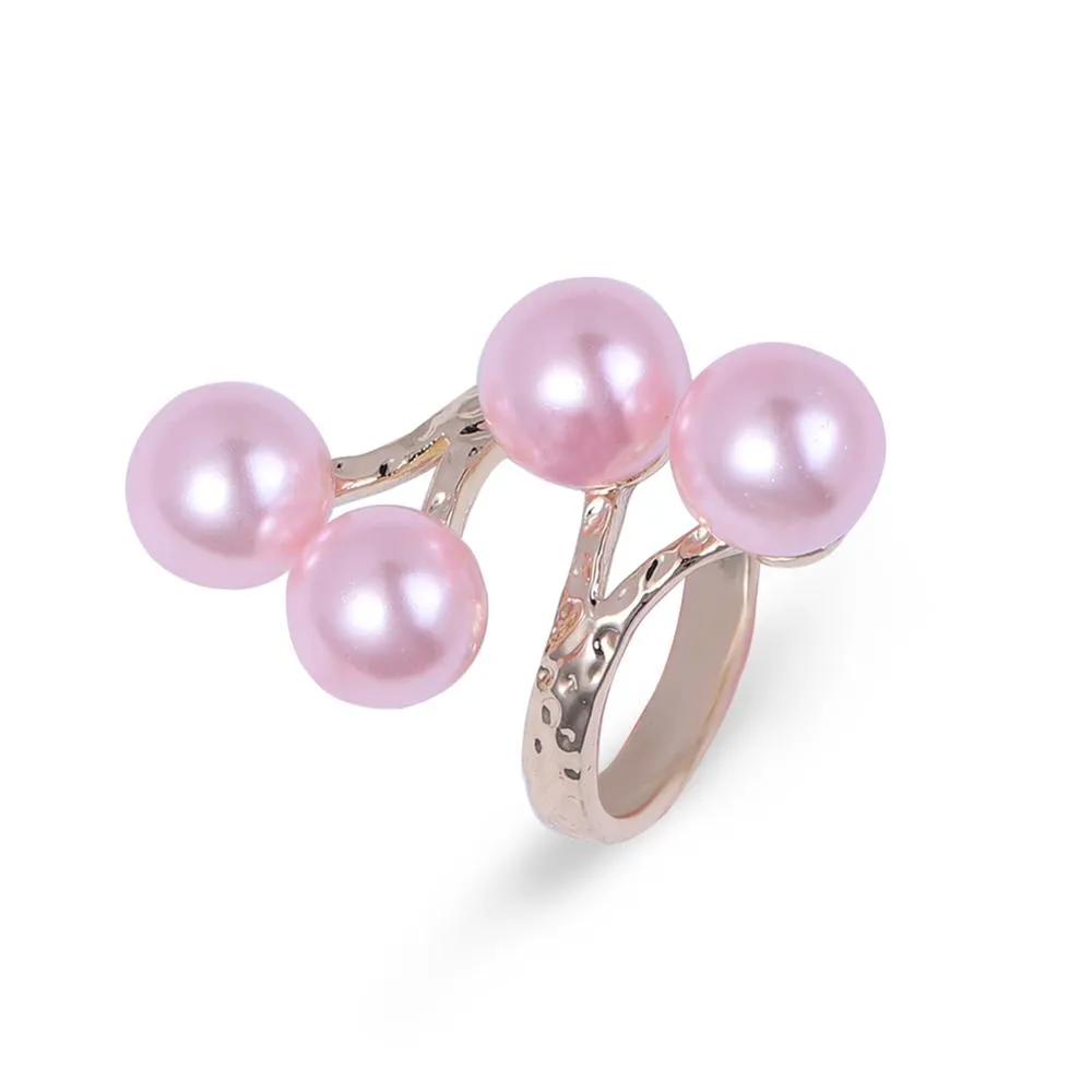 Sophiaxuan Charm Multilayer Pearl Pierścień Wedding Gold Plated Women Hawaiian Jewelry Rings8852141