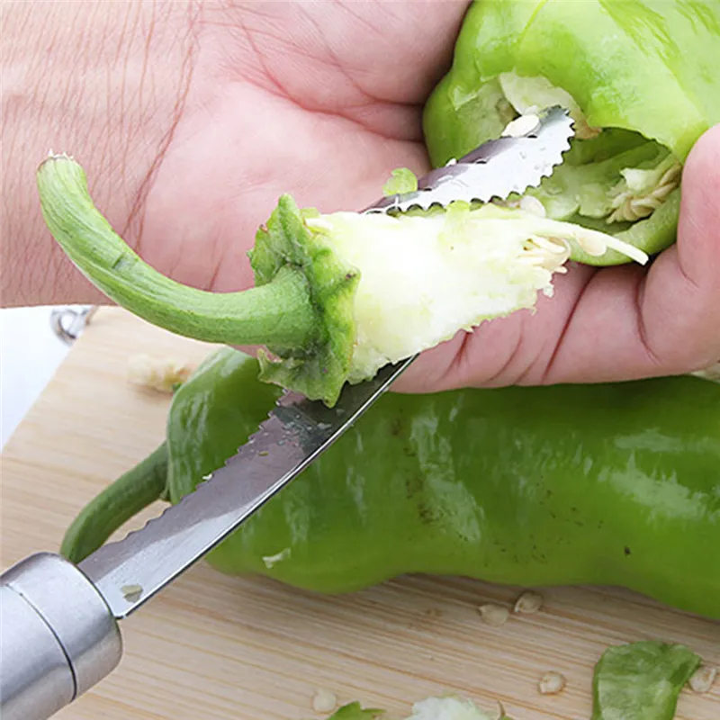 Acier inoxydable Fruit Seed Core Remover Pear Corer Seeder Slicer Knife Cuisine Gadgets Fruits Légumes Outils