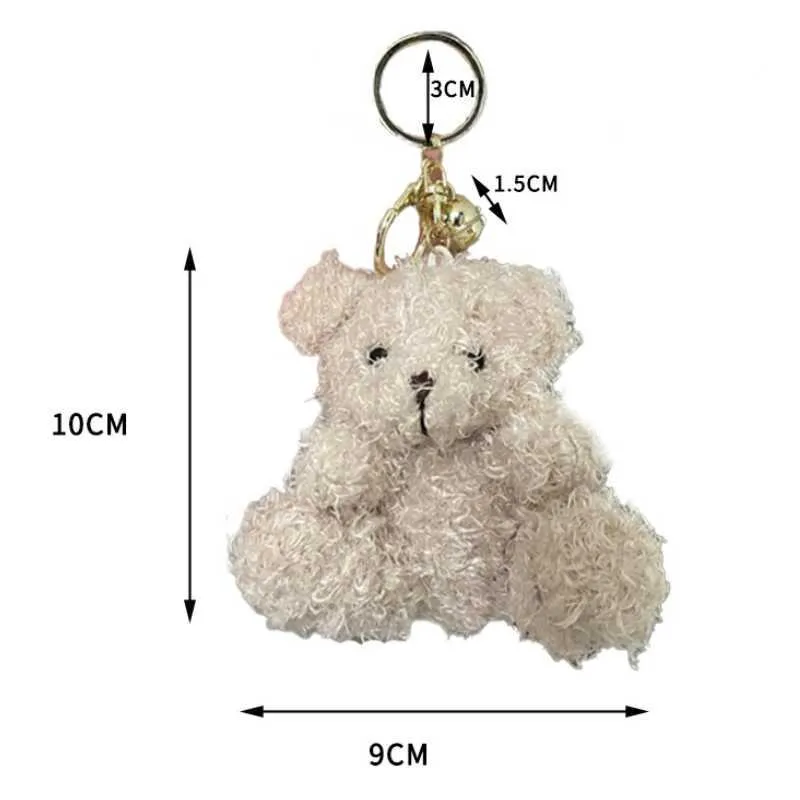 Carino Peluche Koala Portachiavi Giocattolo Peluche Orso Bambola Imitazione Pelliccia di Coniglio Soffice Zaino Ciondolo Peluche Cucciolo Ornamento Regalo All'ingrosso G1019