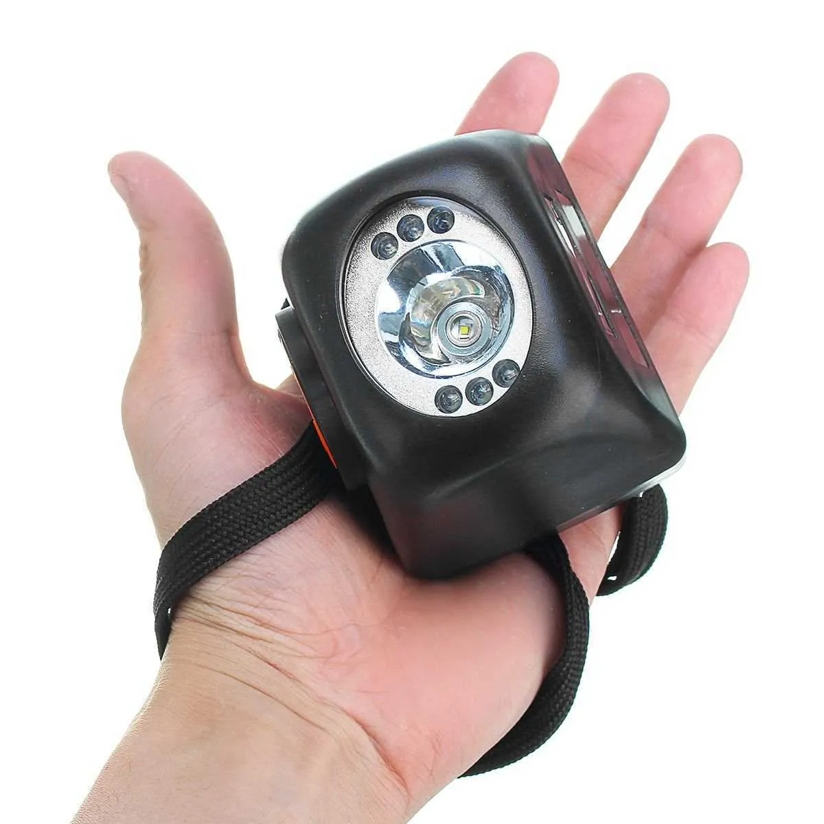Display de LED 3W 4500LM Lâmpada de farol LED sem fio Lanterna de segurança Bateria de íon de lítio recarregável Miner Cap Light P0820