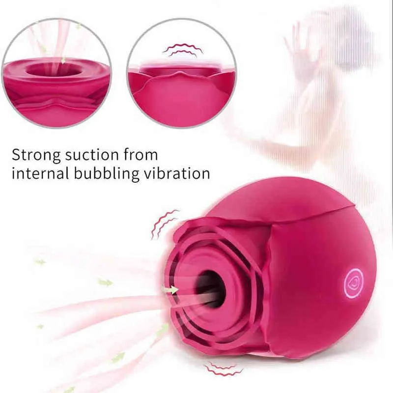 NXY vibrators rose vorm vagina zuigen vibrator intieme goede nippel sucker oraal likken clitoris stimulatie krachtige seksspeeltjes voor vrouwen 220110