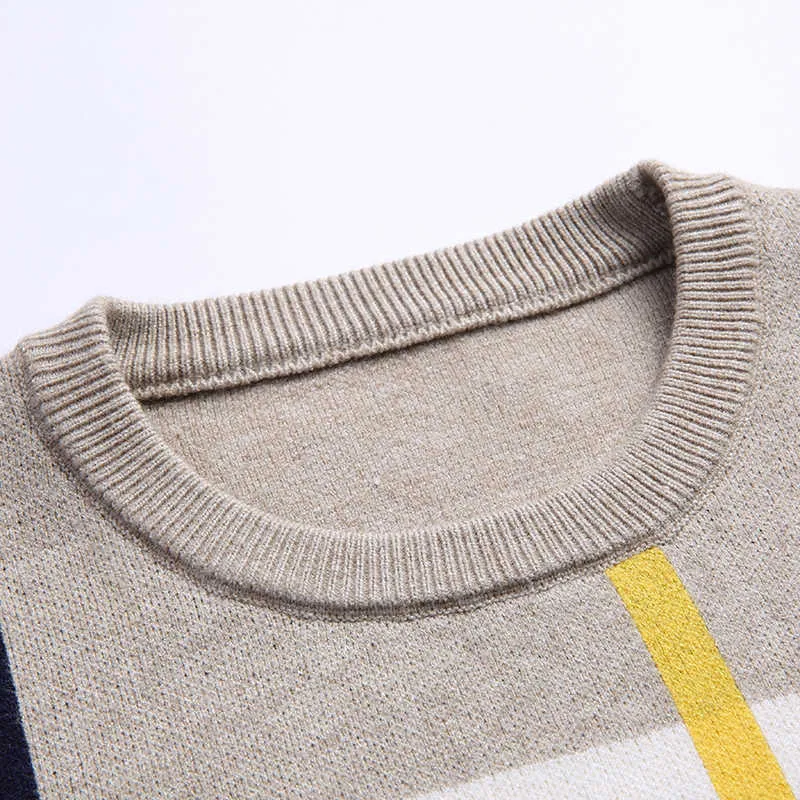 Модный бренд свитер для мужской пуловер O-шеи тонкий подходящий перемычки вязаный шерстяной зимний корейский стиль повседневная мужская одежда 211018